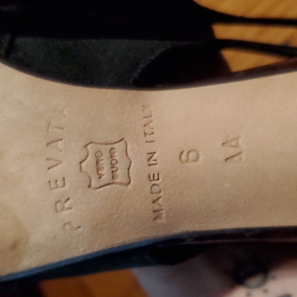 Prevata Womens Italian Heels Faux Tortoise Shell Pointed Toe Leather Sole 6 AA - Picture 9 of 14